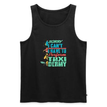 Sorry I Can t Taxidermy fun design - Men's Premium Organic Tank Top - black - Front - Michal (187cm)