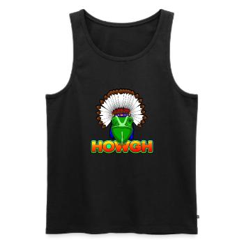 Kamäleon Häuptling - Männer Premium Bio Tank Top - Schwarz - Vorne - AI Model Male 178 light (178cm)