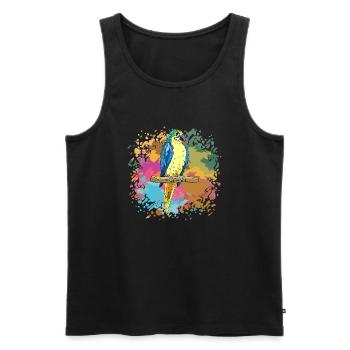 Bird - Men's Premium Organic Tank Top - black - Front - Michal (187cm)