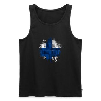 Finlande Suomi helsinki scandinavie viking - Débardeur bio Premium Homme - noir - Devant - Michal (187cm)