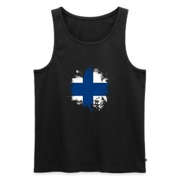 Finlande Suomi helsinki scandinavie viking - Débardeur bio Premium Homme - noir - Devant - Michal (187cm)