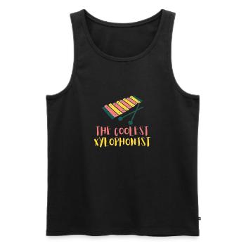 The Coolest Xylophonist - Men's Premium Organic Tank Top - black - Front - AI Model Male 178 light (178cm)