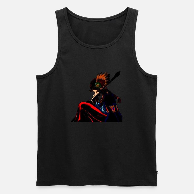 Dunkle Freya - Männer Premium Bio Tank Top - Schwarz