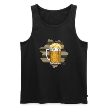 Becher - Männer Premium Bio Tank Top - Schwarz - Vorne - Michal (187cm)