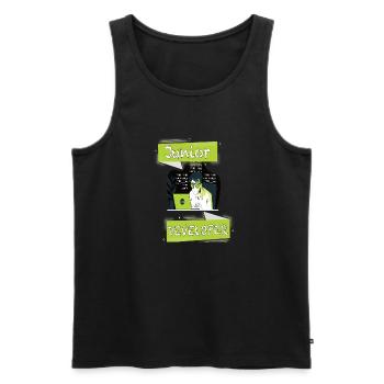 Junior Developer html css javascript python - Männer Premium Bio Tank Top - Schwarz - Vorne - Michal (187cm)