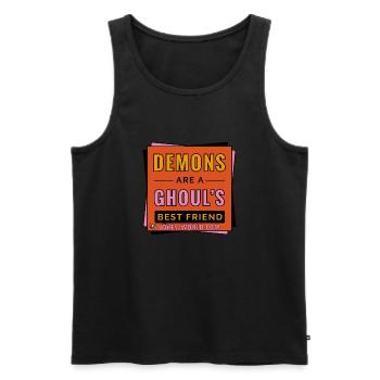 We are DEMONS' best friends - Men's Premium Organic Tank Top - black - Front - AI Model Male 178 light (178cm)
