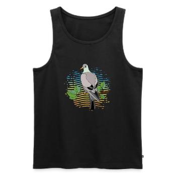 Vogel - Männer Premium Bio Tank Top - Schwarz - Vorne - Michal (187cm)