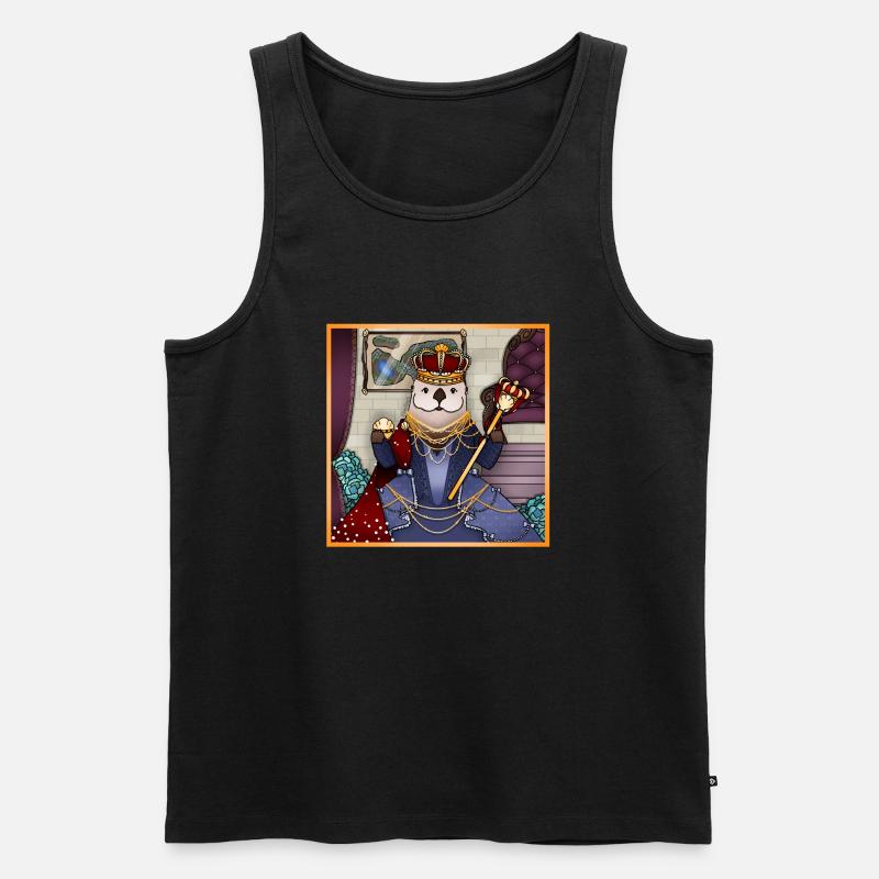 Tazz Talks | Kaiserin Tanu - Männer Premium Bio Tank Top - Schwarz