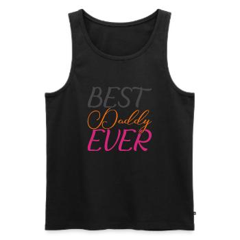 Best Daddy Ever - Men's Premium Organic Tank Top - black - Front - AI Model Male 178 light (178cm)