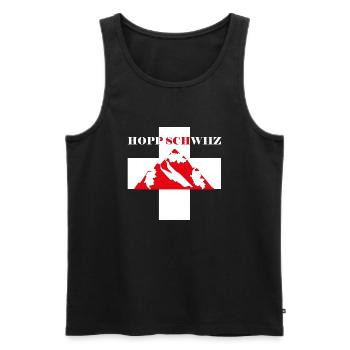 Schweizer Alpen Hopp Schwiiz Geburtstag geschenk - Männer Premium Bio Tank Top - Schwarz - Vorne - AI Model Male 178 light (178cm)