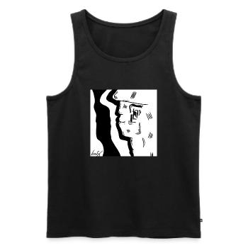 NormalGuy - Männer Premium Bio Tank Top - Schwarz - Vorne - Michal (187cm)