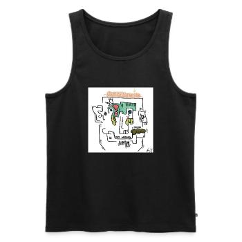 NoMoms - Männer Premium Bio Tank Top - Schwarz - Vorne - Michal (187cm)