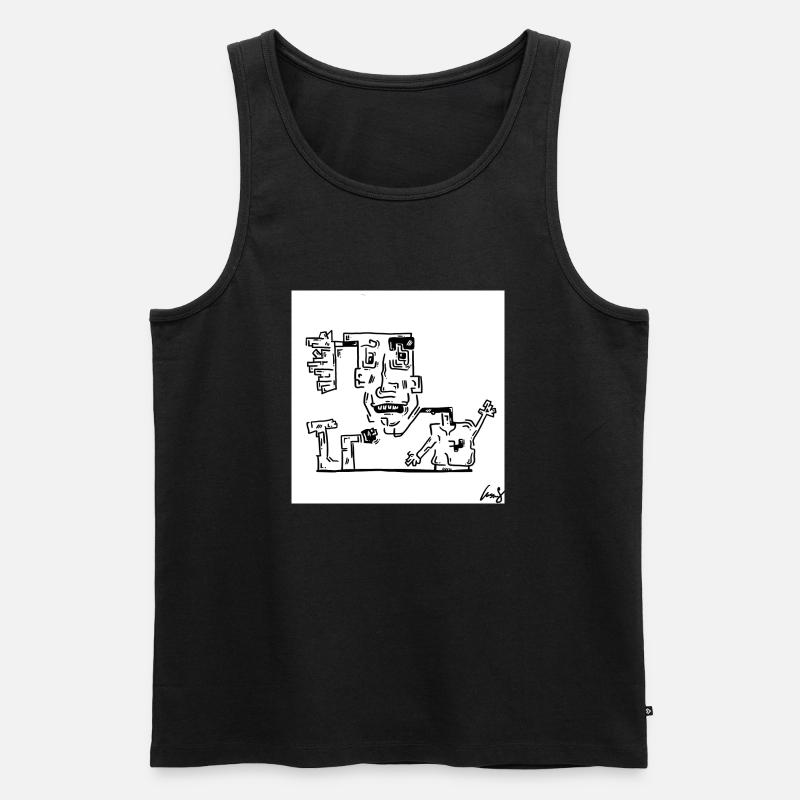 HangingMan - Männer Premium Bio Tank Top - Schwarz