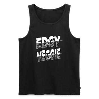 pro vegan à base de plantes dictons drôles blague drôle - Débardeur bio Premium Homme - noir - Devant - Michal (187cm)