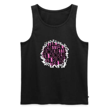 geschenkidee doggie cool umweltschutz - Männer Premium Bio Tank Top - Schwarz - Vorne - Michal (187cm)