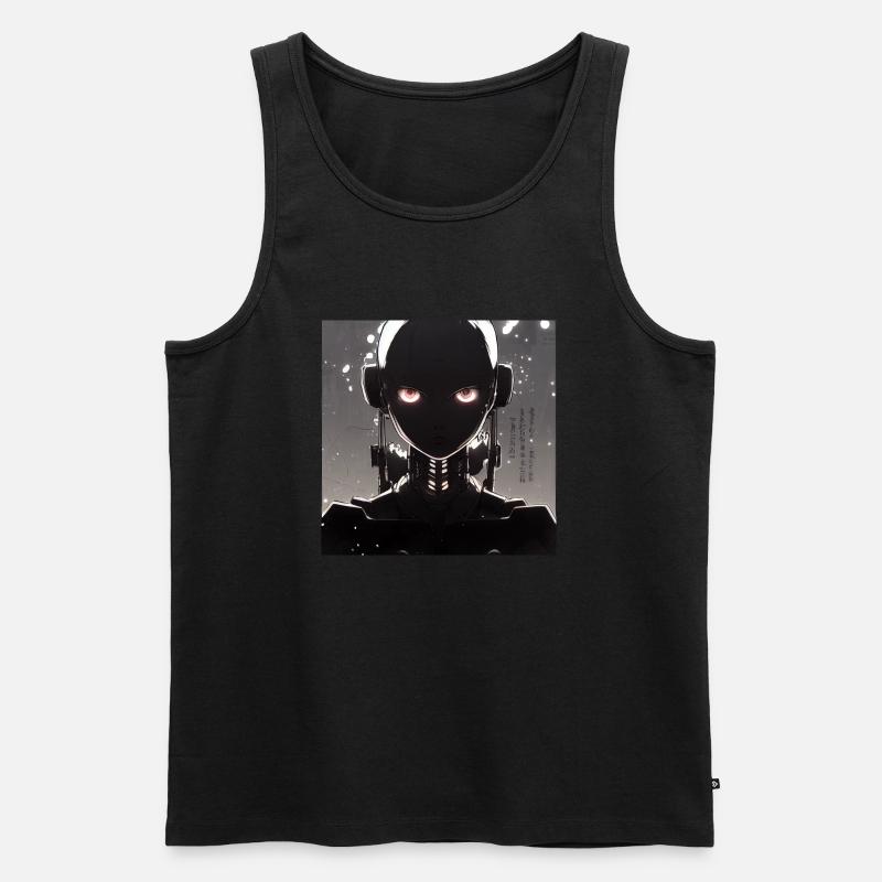 Anime Roboter - Männer Premium Bio Tank Top - Schwarz