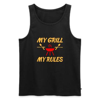 Griller - Débardeur bio Premium Homme - noir - Devant - Michal (187cm)