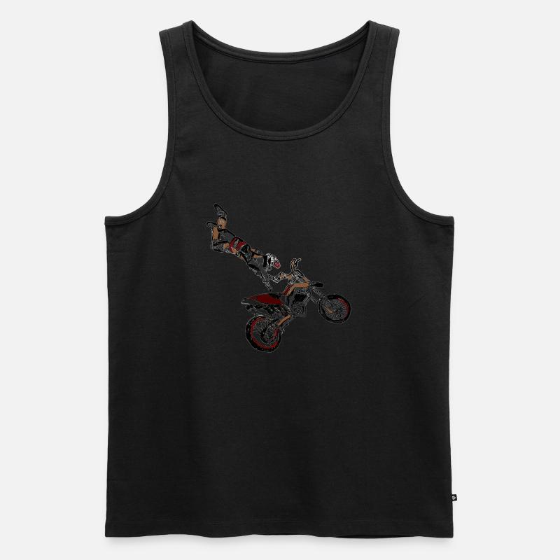 Motocross-Sieger - Männer Premium Bio Tank Top - Schwarz