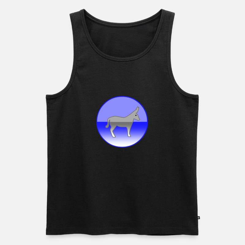 Esel - Männer Premium Bio Tank Top - Schwarz