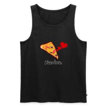 pizza love - Men's Premium Organic Tank Top - black - Front - AI Model Male 178 light (178cm)