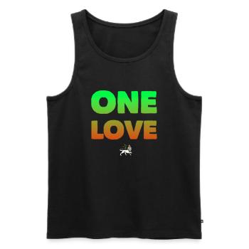 One Love Rastafari - Débardeur bio Premium Homme - noir - Devant - Michal (187cm)