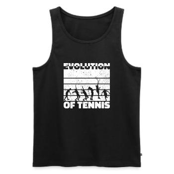 Évolution du joueur de tennis joueur de tennis - Débardeur bio Premium Homme - noir - Devant - AI Model Male 178 light (178cm)