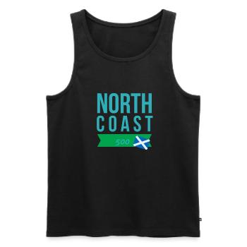 north coast 500 scotland - Men's Premium Organic Tank Top - black - Front - AI Model Male 178 light (178cm)