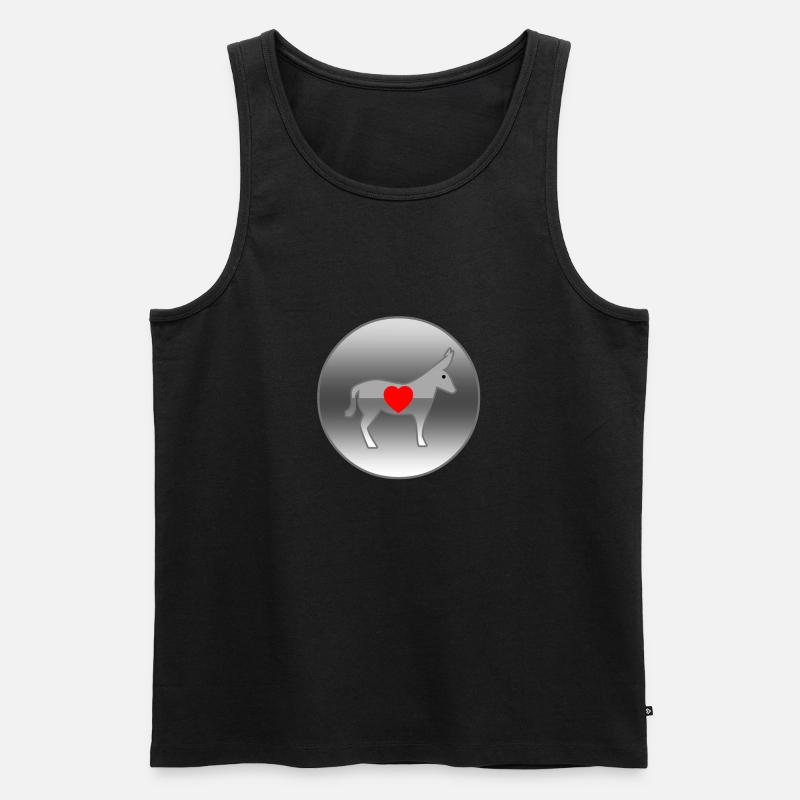 Esel - Männer Premium Bio Tank Top - Schwarz