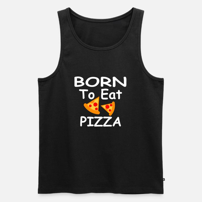 Pizza - Männer Premium Bio Tank Top - Schwarz