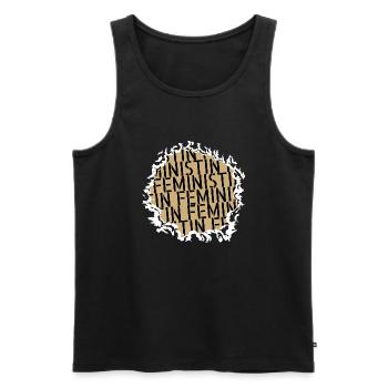 frauenpower power schriftzug geburtstagsgeschenk - Männer Premium Bio Tank Top - Schwarz - Vorne - AI Model Male 178 light (178cm)