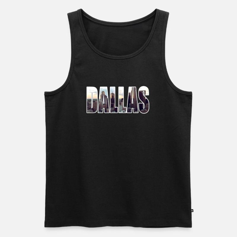 Dallas - Männer Premium Bio Tank Top - Schwarz