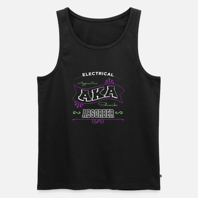 electrical engineering electrical engineer lineman - Men's Premium Organic Tank Top - black