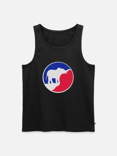Elephant Silhouette Cliff Moon - Men's Premium Organic Tank Top - black
