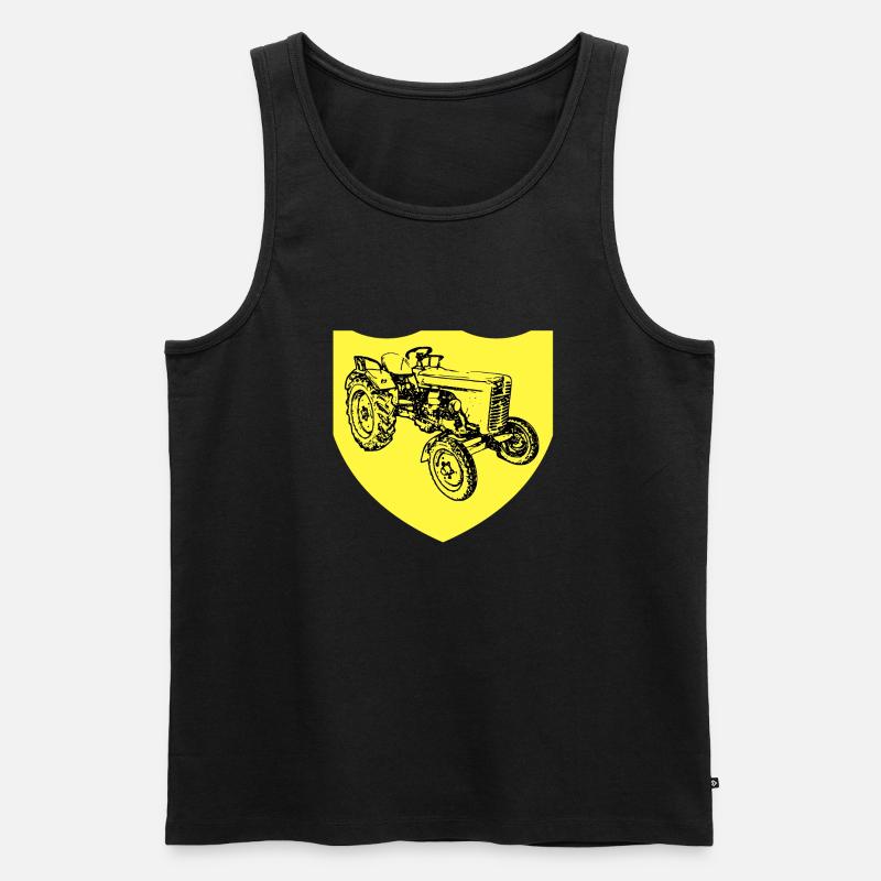 Traktor - Männer Premium Bio Tank Top - Schwarz