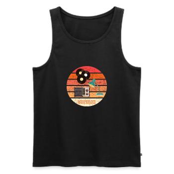 Vintage-Leben - Männer Premium Bio Tank Top - Schwarz - Vorne - AI Model Male 178 light (178cm)