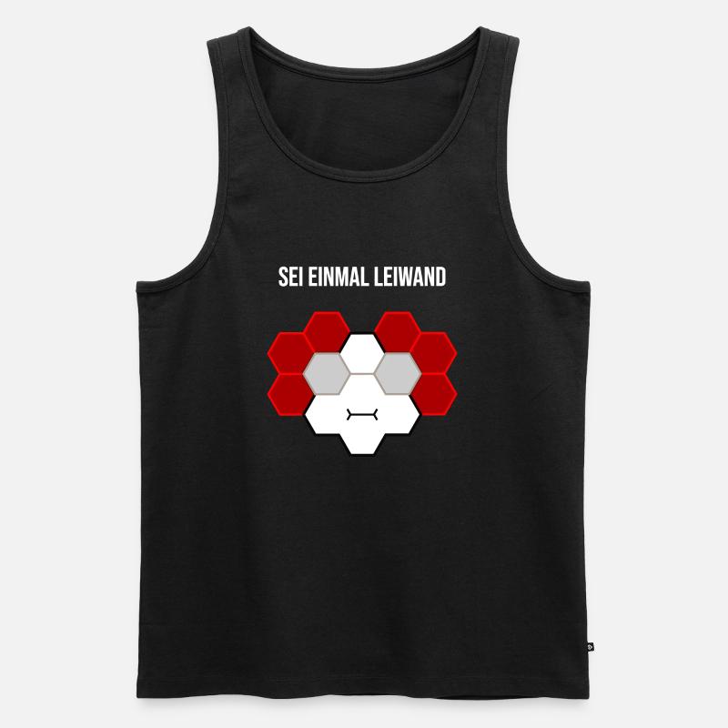 Sei einmal leiwand - Männer Premium Bio Tank Top - Schwarz