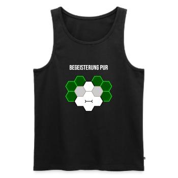Begeisterung pur - Männer Premium Bio Tank Top - Schwarz - Vorne - AI Model Male 178 light (178cm)
