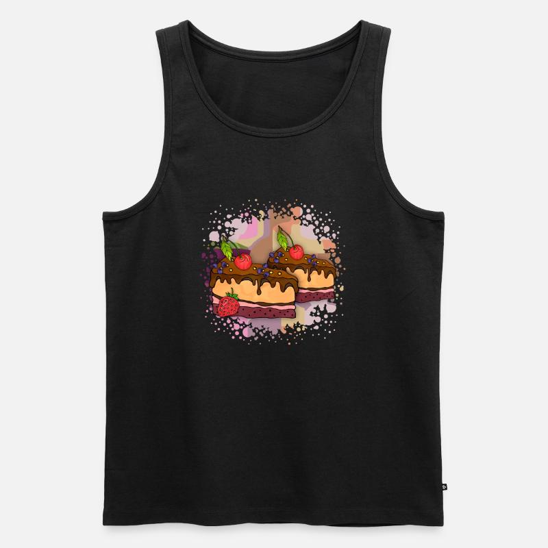 Cake - Men's Premium Organic Tank Top - black