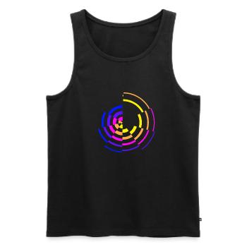 wheel - Men's Premium Organic Tank Top - black - Front - AI Model Male 178 light (178cm)
