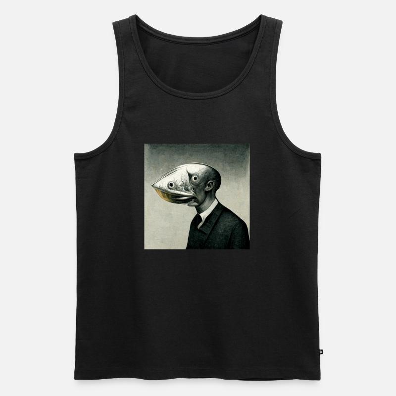 Fischkopp - Männer Premium Bio Tank Top - Schwarz