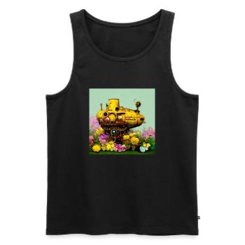We all live in a Yellow Submarine - Männer Premium Bio Tank Top - Schwarz - Vorne - AI Model Male 178 light (178cm)