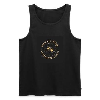 North East Whisky Appreciation Soc. Black Logo - Men's Premium Organic Tank Top - black - Front - Michal (187cm)