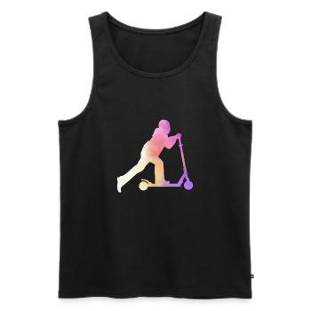 Freestyle scooter Water color scooter - Men's Premium Organic Tank Top - black - Front - AI Model Male 178 light (178cm)