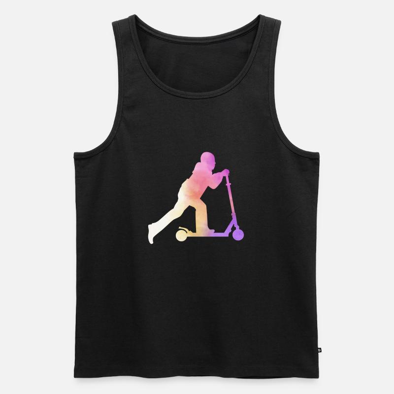 Freestyle Roller Aquarell Roller - Männer Premium Bio Tank Top - Schwarz