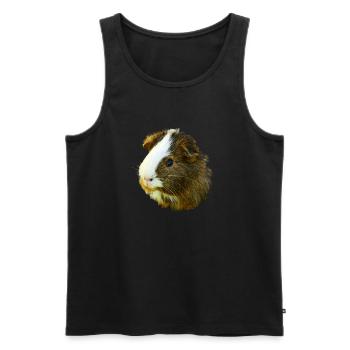 Cochon d’Inde Animal mignon Rongeur Cochon animal Cochon - Débardeur bio Premium Homme - noir - Devant - Michal (187cm)