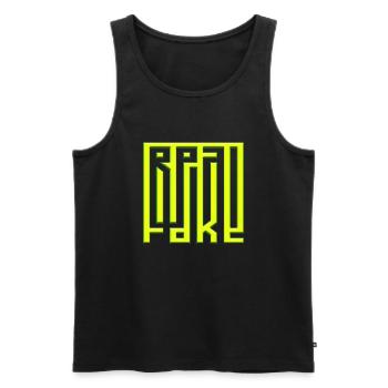 penser fausses pensées positives méditation heureuse - Débardeur bio Premium Homme - noir - Devant - AI Model Male 178 light (178cm)
