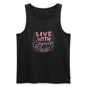 Gay Lesbian LGBTQ Pride Gaysian I Cadeau - Débardeur bio Premium Homme - noir - Devant - Michal (187cm)