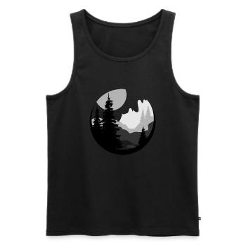 Wunderschöne Naturlandschaft - Männer Premium Bio Tank Top - Schwarz - Vorne - AI Model Male 178 light (178cm)