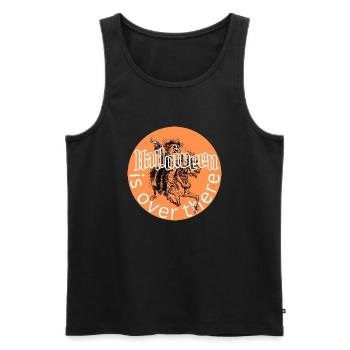 Halloween Is Over There - Men's Premium Organic Tank Top - black - Front - Michal (187cm)