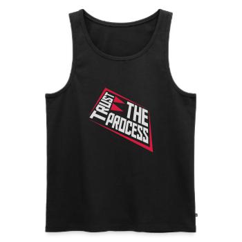 trust the process Quote - Men's Premium Organic Tank Top - black - Front - AI Model Male 178 light (178cm)